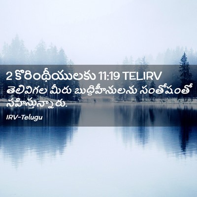 Picture 02 - 2 కొరింథీయులకు 11:19 TELIRV - తెలివిగల మీరు - Bible Verse Picture
