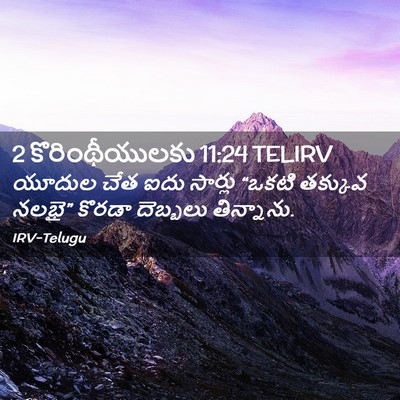 Picture 02 - 2 కొరింథీయులకు 11:24 TELIRV - యూదుల చేత ఐదు - Bible Verse Picture