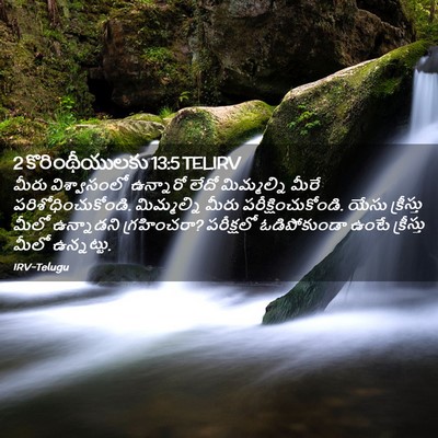 Picture 02 - 2 కొరింథీయులకు 13:5 TELIRV - మీరు విశ్వాసంలో - Bible Verse Picture