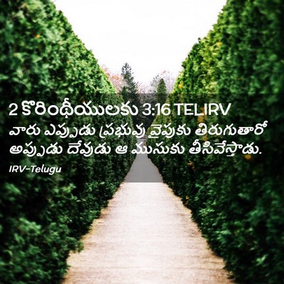 Picture 02 - 2 కొరింథీయులకు 3:16 TELIRV - వారు ఎప్పుడు - Bible Verse Picture