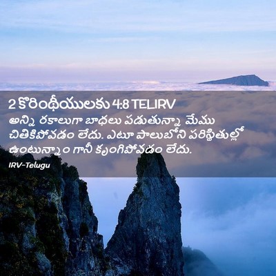 Picture 02 - 2 కొరింథీయులకు 4:8 TELIRV - అన్ని రకాలుగా - Bible Verse Picture