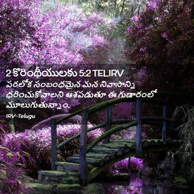 Picture 02 - 2 కొరింథీయులకు 5:2 TELIRV - పరలోక సంబంధమైన మన - Bible Verse Picture