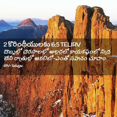 Picture 02 - 2 కొరింథీయులకు 6:5 TELIRV - దెబ్బల్లో - Bible Verse Picture