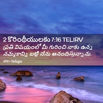 Picture 02 - 2 కొరింథీయులకు 7:16 TELIRV - ప్రతి విషయంలో మీ - Bible Verse Picture