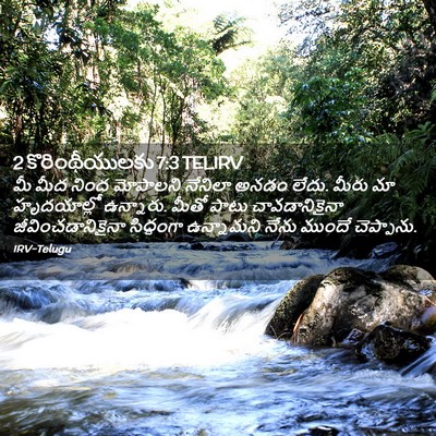Picture 02 - 2 కొరింథీయులకు 7:3 TELIRV - మీ మీద నింద - Bible Verse Picture