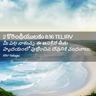 Picture 02 - 2 కొరింథీయులకు 8:16 TELIRV - మీ పట్ల నాకున్న ఈ - Bible Verse Picture
