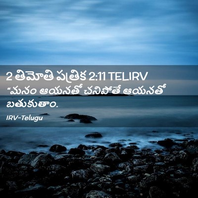 Picture 02 - 2 తిమోతి పత్రిక 2:11 TELIRV - “మనం ఆయనతో - Bible Verse Picture