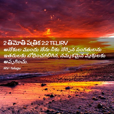 Picture 02 - 2 తిమోతి పత్రిక 2:2 TELIRV - అనేకుల ముందు నేను - Bible Verse Picture