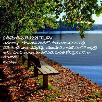 Picture 02 - 2 తిమోతి పత్రిక 2:21 TELIRV - ఎవరైనా ఘనహీనమైన - Bible Verse Picture
