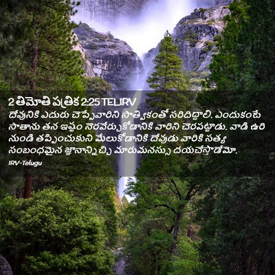 Picture 02 - 2 తిమోతి పత్రిక 2:25 TELIRV - దేవునికి ఎదురు - Bible Verse Picture