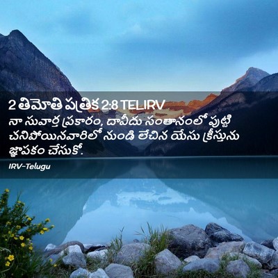 Picture 02 - 2 తిమోతి పత్రిక 2:8 TELIRV - నా సువార్త - Bible Verse Picture