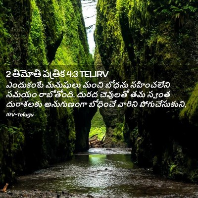 Picture 02 - 2 తిమోతి పత్రిక 4:3 TELIRV - ఎందుకంటే మనుషులు - Bible Verse Picture