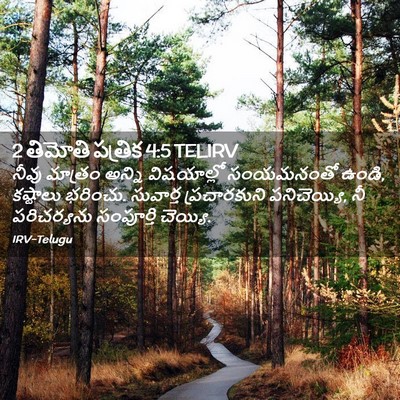 Picture 02 - 2 తిమోతి పత్రిక 4:5 TELIRV - నీవు మాత్రం అన్ని - Bible Verse Picture