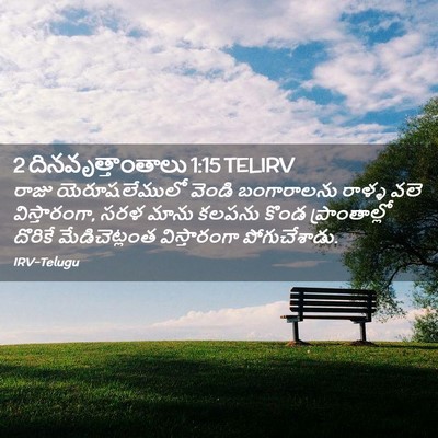 Picture 02 - 2 దినవృత్తాంతాలు 1:15 TELIRV - రాజు యెరూషలేములో - Bible Verse Picture