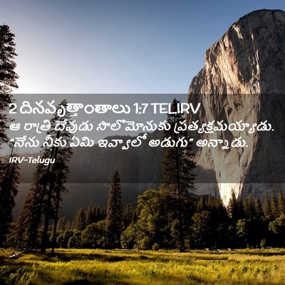 Picture 02 - 2 దినవృత్తాంతాలు 1:7 TELIRV - ఆ రాత్రి దేవుడు - Bible Verse Picture