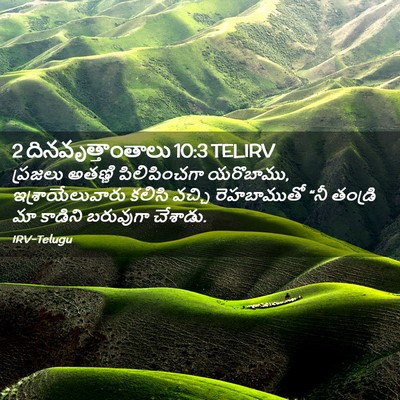 Picture 02 - 2 దినవృత్తాంతాలు 10:3 TELIRV - ప్రజలు అతణ్ణి - Bible Verse Picture