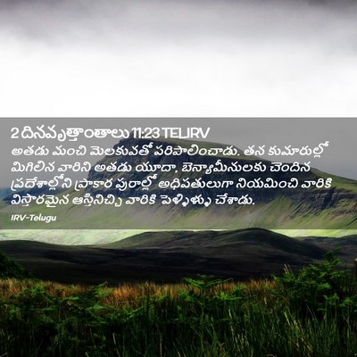 Picture 02 - 2 దినవృత్తాంతాలు 11:23 TELIRV - అతడు మంచి - Bible Verse Picture