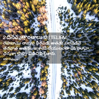 Picture 02 - 2 దినవృత్తాంతాలు 12:1 TELIRV - రెహబాము రాజ్యం - Bible Verse Picture