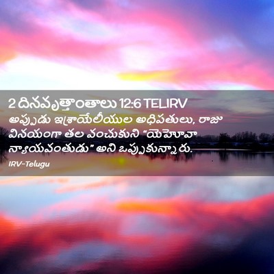 Picture 02 - 2 దినవృత్తాంతాలు 12:6 TELIRV - అప్పుడు - Bible Verse Picture