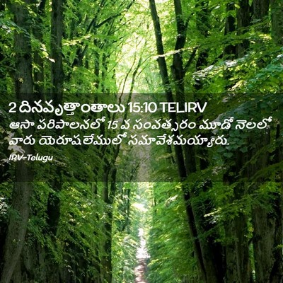 Picture 02 - 2 దినవృత్తాంతాలు 15:10 TELIRV - ఆసా పరిపాలనలో 15 వ - Bible Verse Picture