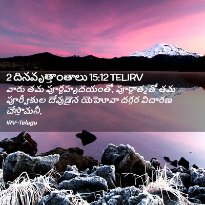 Picture 02 - 2 దినవృత్తాంతాలు 15:12 TELIRV - వారు తమ - Bible Verse Picture