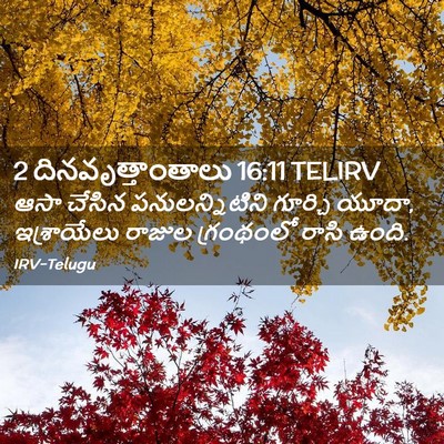Picture 02 - 2 దినవృత్తాంతాలు 16:11 TELIRV - ఆసా చేసిన - Bible Verse Picture