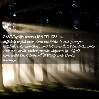 Picture 02 - 2 దినవృత్తాంతాలు 16:4 TELIRV - బెన్హదదు రాజైన - Bible Verse Picture
