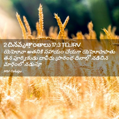 Picture 02 - 2 దినవృత్తాంతాలు 17:3 TELIRV - యెహోవా అతనికి - Bible Verse Picture