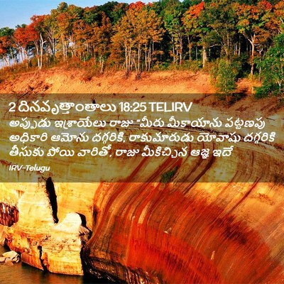 Picture 02 - 2 దినవృత్తాంతాలు 18:25 TELIRV - అప్పుడు ఇశ్రాయేలు - Bible Verse Picture