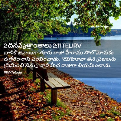 Picture 02 - 2 దినవృత్తాంతాలు 2:11 TELIRV - దానికి జవాబుగా - Bible Verse Picture