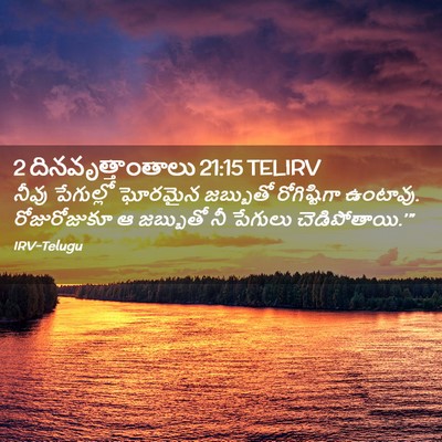 Picture 02 - 2 దినవృత్తాంతాలు 21:15 TELIRV - నీవు పేగుల్లో - Bible Verse Picture