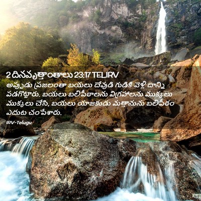 Picture 02 - 2 దినవృత్తాంతాలు 23:17 TELIRV - అప్పుడు ప్రజలంతా - Bible Verse Picture