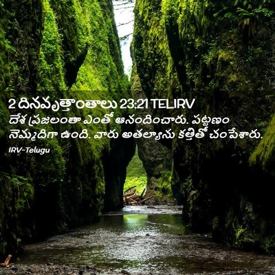 Picture 02 - 2 దినవృత్తాంతాలు 23:21 TELIRV - దేశ ప్రజలంతా ఎంతో - Bible Verse Picture