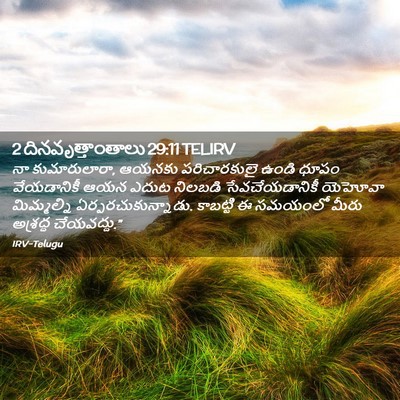 Picture 02 - 2 దినవృత్తాంతాలు 29:11 TELIRV - నా కుమారులారా, - Bible Verse Picture