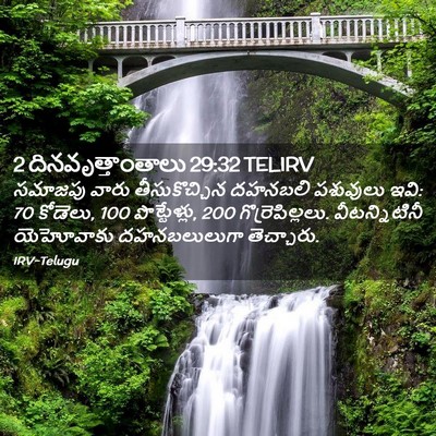 Picture 02 - 2 దినవృత్తాంతాలు 29:32 TELIRV - సమాజపు వారు - Bible Verse Picture