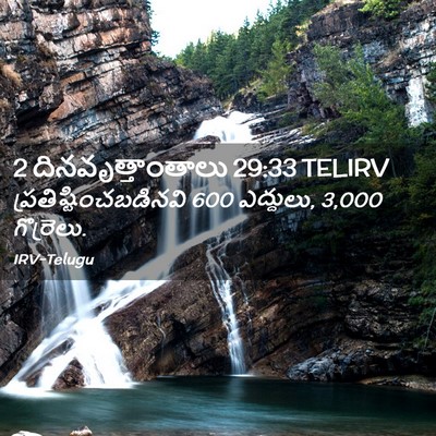 Picture 02 - 2 దినవృత్తాంతాలు 29:33 TELIRV -  - Bible Verse Picture