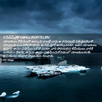 Picture 02 - 2 దినవృత్తాంతాలు 29:34 TELIRV - యాజకులు - Bible Verse Picture