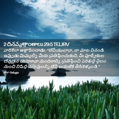 Picture 02 - 2 దినవృత్తాంతాలు 29:5 TELIRV - వారికిలా - Bible Verse Picture