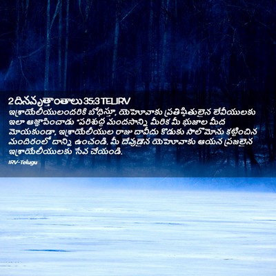 Picture 02 - 2 దినవృత్తాంతాలు 35:3 TELIRV -  - Bible Verse Picture