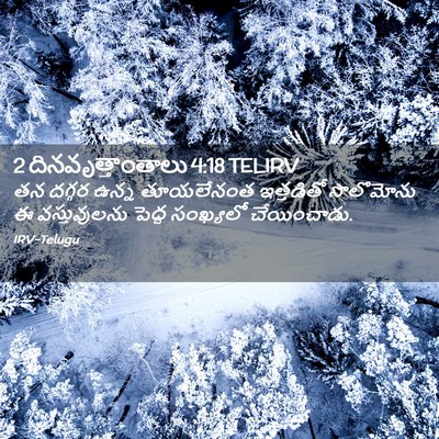 Picture 02 - 2 దినవృత్తాంతాలు 4:18 TELIRV - తన దగ్గర ఉన్న - Bible Verse Picture