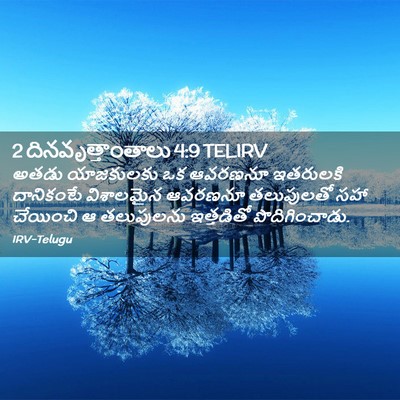 Picture 02 - 2 దినవృత్తాంతాలు 4:9 TELIRV - అతడు యాజకులకు ఒక - Bible Verse Picture
