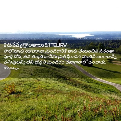Picture 02 - 2 దినవృత్తాంతాలు 5:1 TELIRV - సొలొమోను యెహోవా - Bible Verse Picture