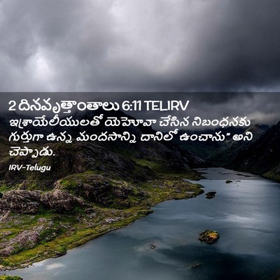 Picture 02 - 2 దినవృత్తాంతాలు 6:11 TELIRV - ఇశ్రాయేలీయులతో - Bible Verse Picture