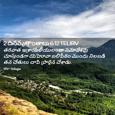 Picture 02 - 2 దినవృత్తాంతాలు 6:12 TELIRV - తరవాత - Bible Verse Picture