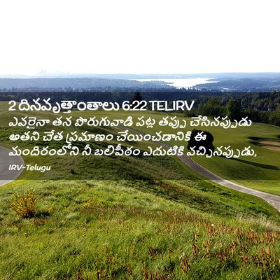 Picture 02 - 2 దినవృత్తాంతాలు 6:22 TELIRV - ఎవరైనా తన - Bible Verse Picture