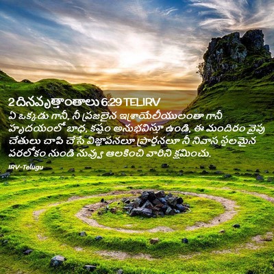 Picture 02 - 2 దినవృత్తాంతాలు 6:29 TELIRV - ఏ ఒక్కడు గానీ, నీ - Bible Verse Picture