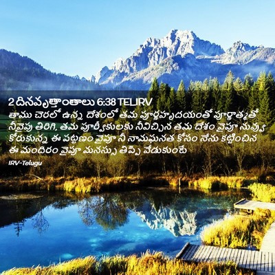 Picture 02 - 2 దినవృత్తాంతాలు 6:38 TELIRV - తాము చెరలో ఉన్న - Bible Verse Picture
