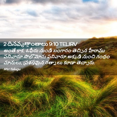Picture 02 - 2 దినవృత్తాంతాలు 9:10 TELIRV - అంతే కాక, ఓఫీరు - Bible Verse Picture