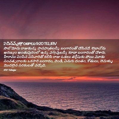 Picture 02 - 2 దినవృత్తాంతాలు 9:20 TELIRV - సొలొమోను - Bible Verse Picture