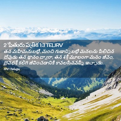 Picture 02 - 2 పేతురు పత్రిక 1:3 TELIRV - తన మహిమనుబట్టి, - Bible Verse Picture